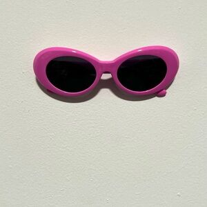 Pink Oval Sunglasses
